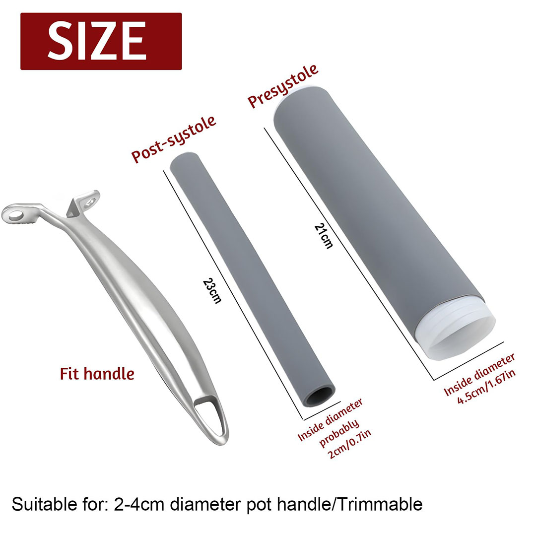 حامل مقبض سيليكون حراري - 1 قطعة - رمادي 