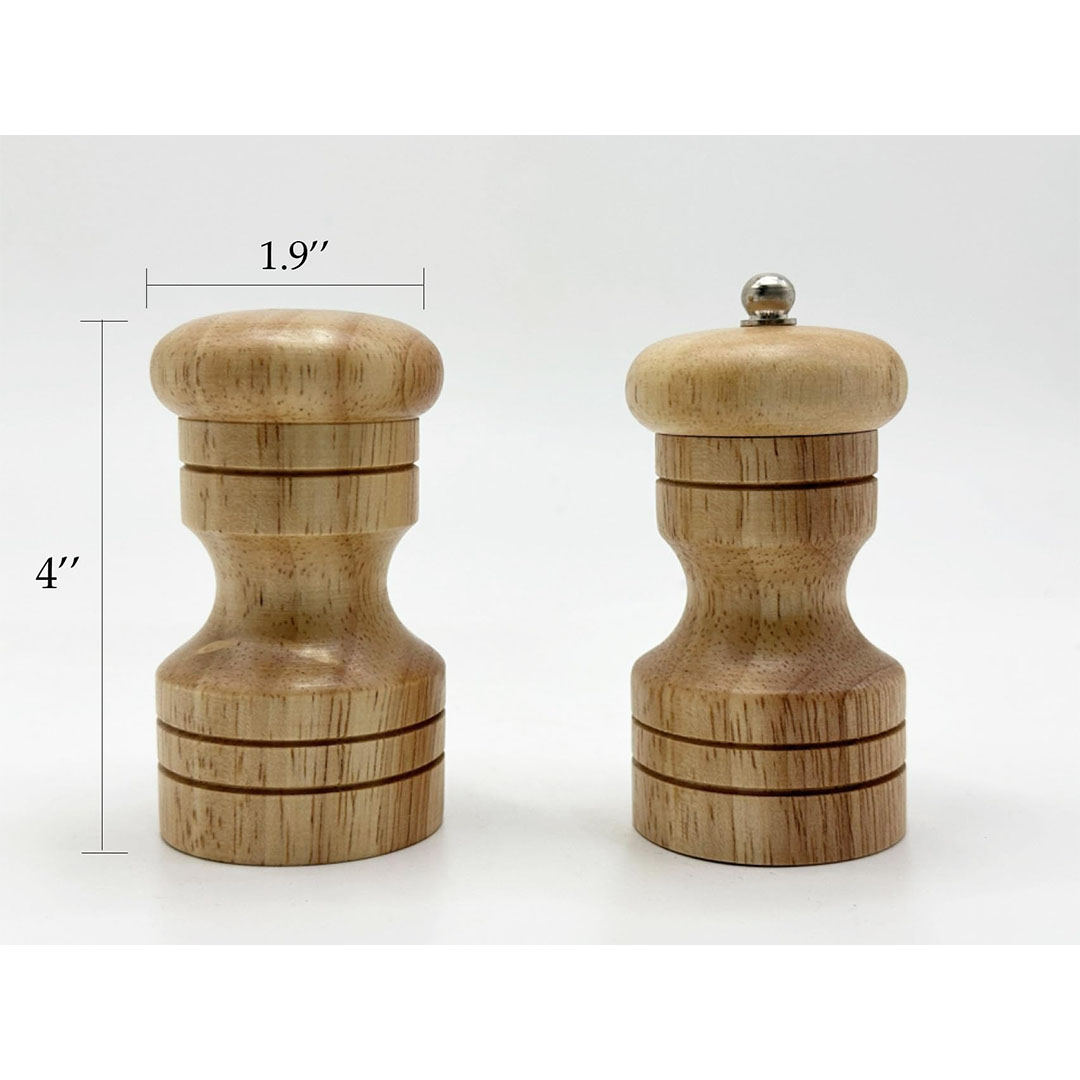 مطحنة ملح وفلفل - 2 قطعة - خشبي