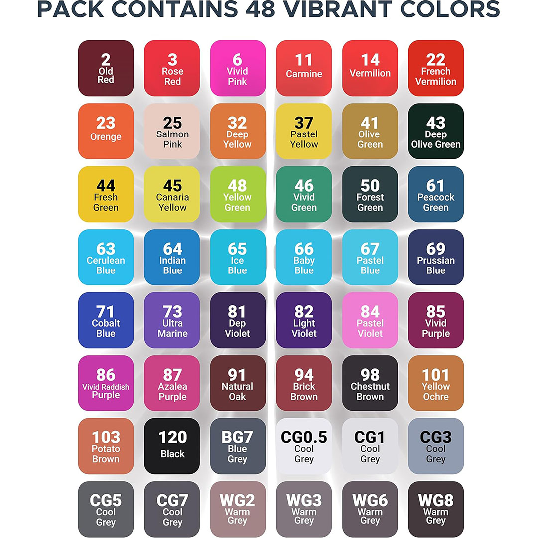 هايلايتر متعدد الالوان - 48 قطعه - متعدد الألوان