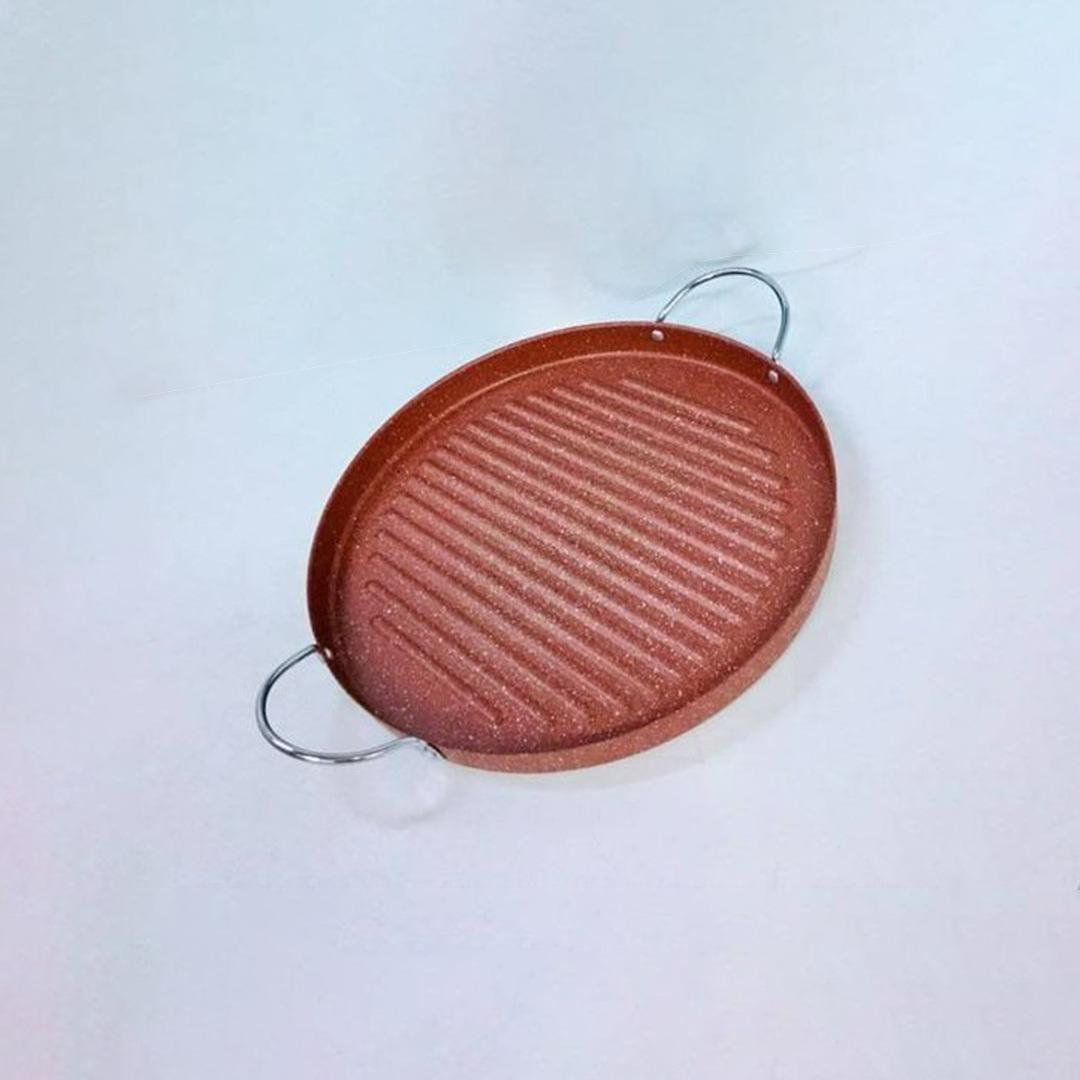 جريل جرانيت مدورة - 29 سم - برتقالي