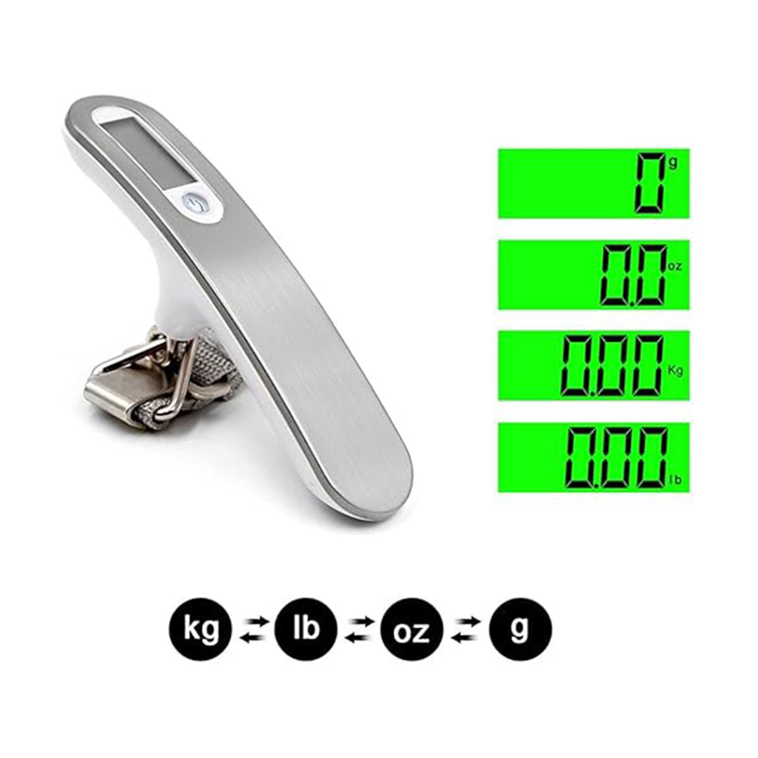 ميزان رقمي محمول - 50 كيلو - فضي
