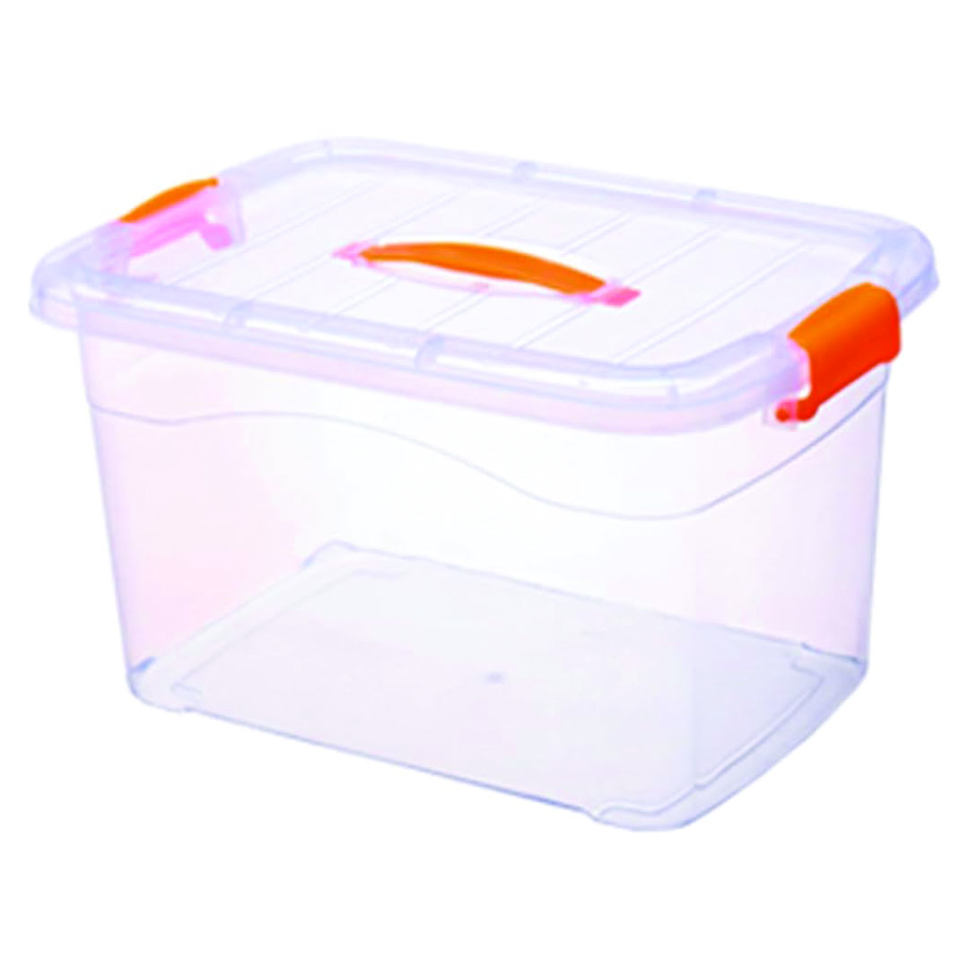 صندوق تخزين شفاف مع غطاء - شفاف