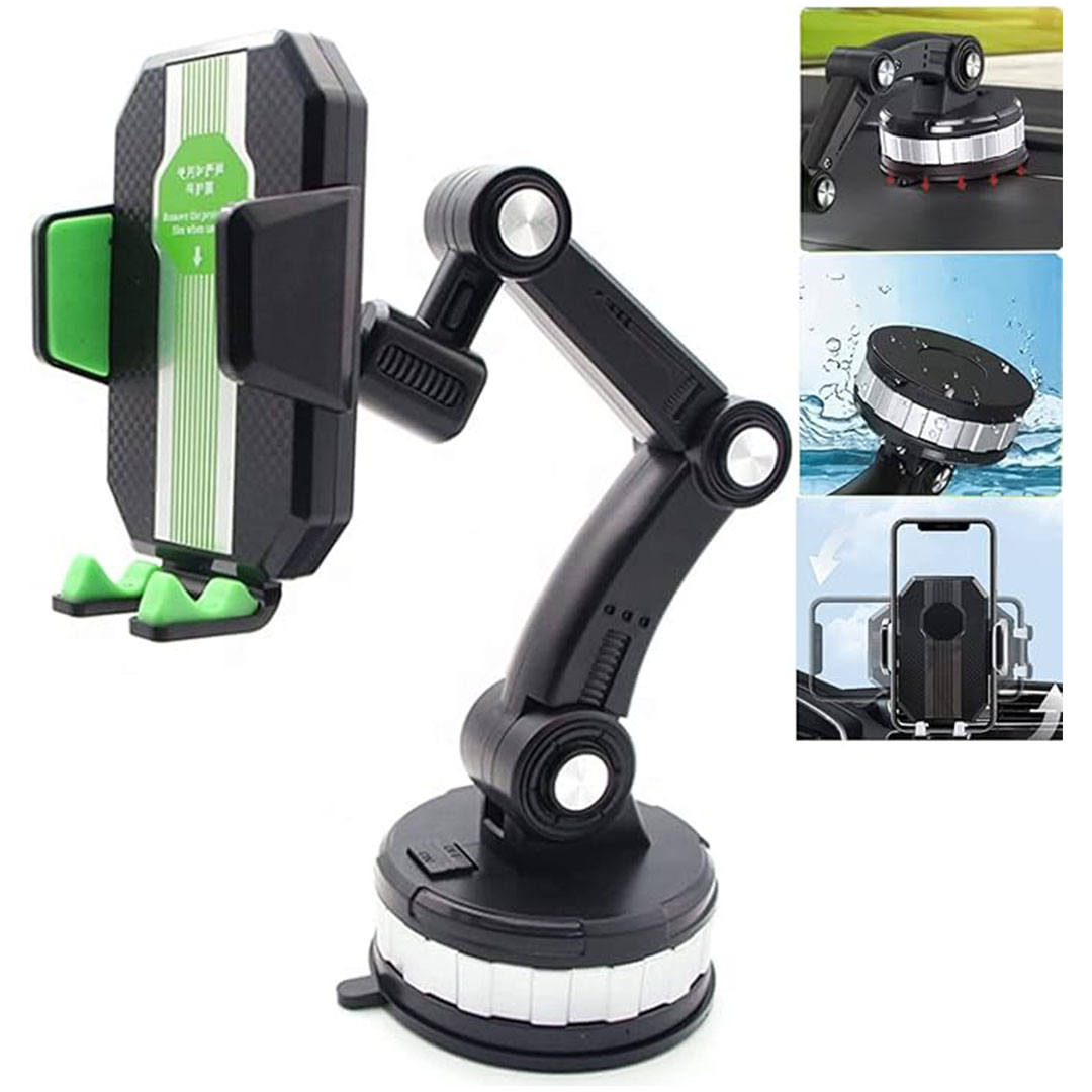 حامل موبايل للسيارة قابل للدوران - أسود