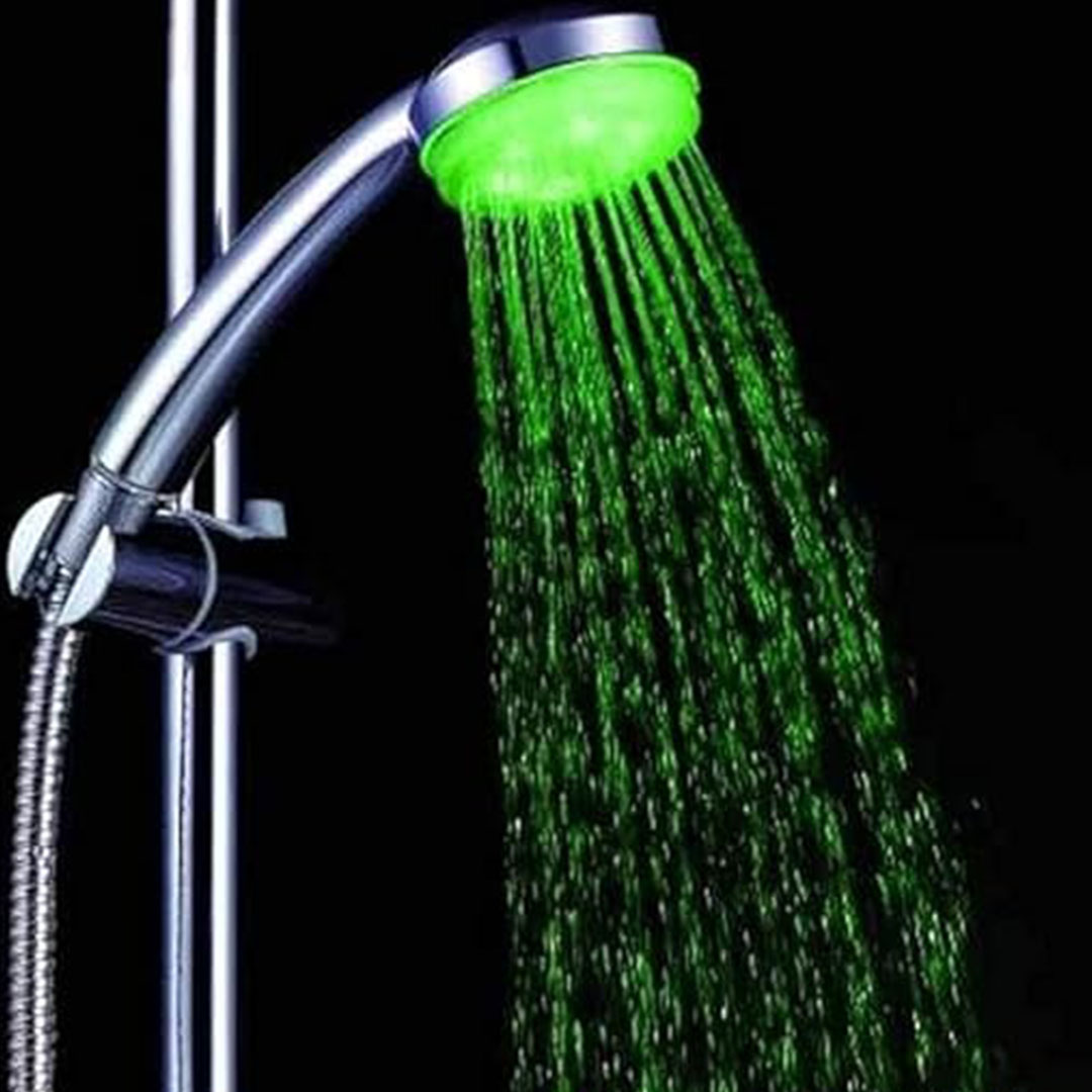 سماعة دش مضيئة - فضي