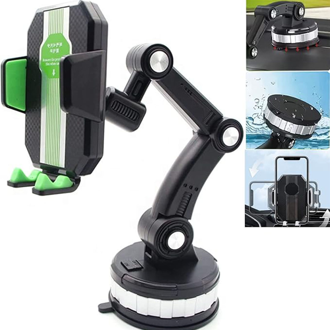 حامل موبايل للسيارة قابل للدوران - أسود