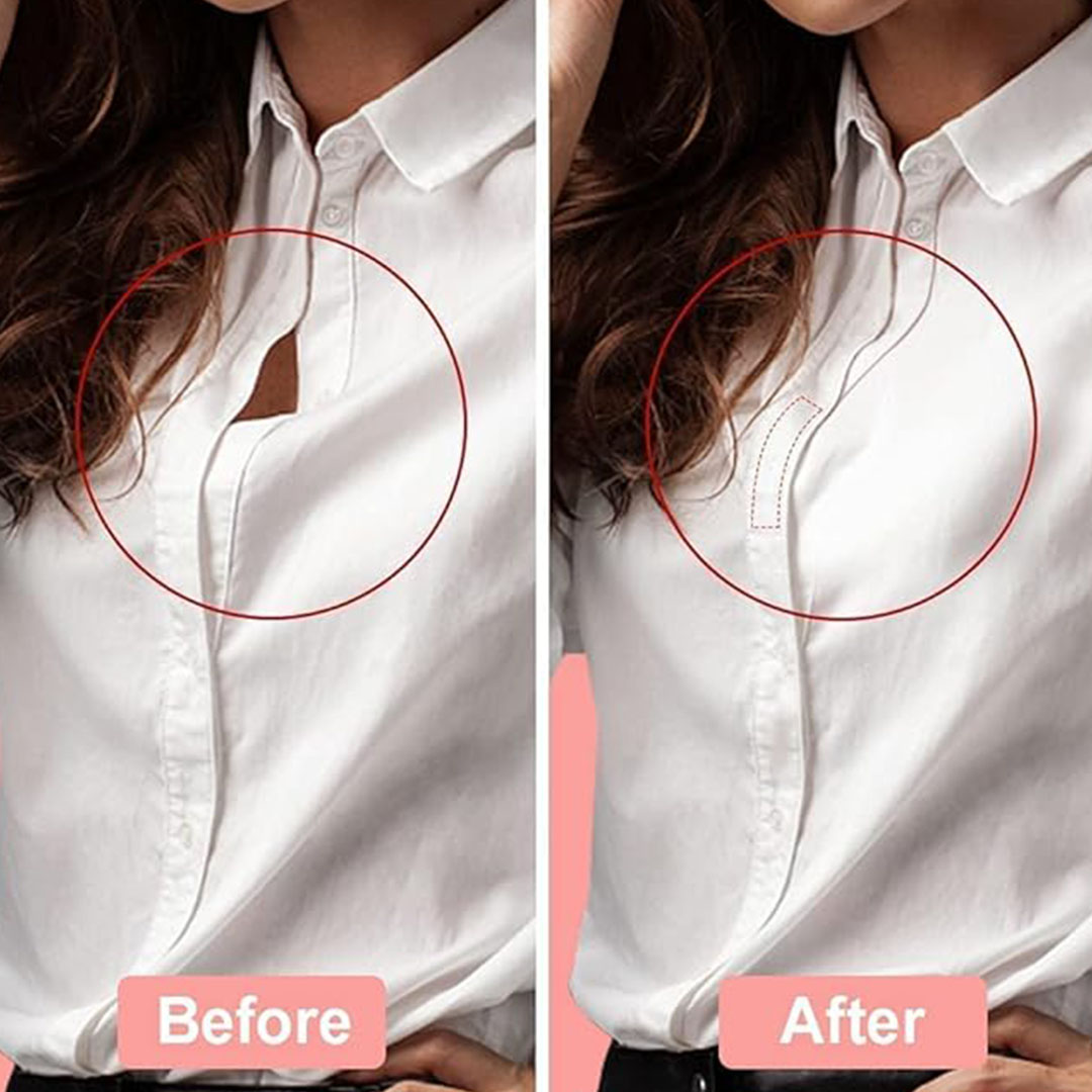 شريط لاصق مزدوج الجوانب للملابس - 36 قطعه - أبيض