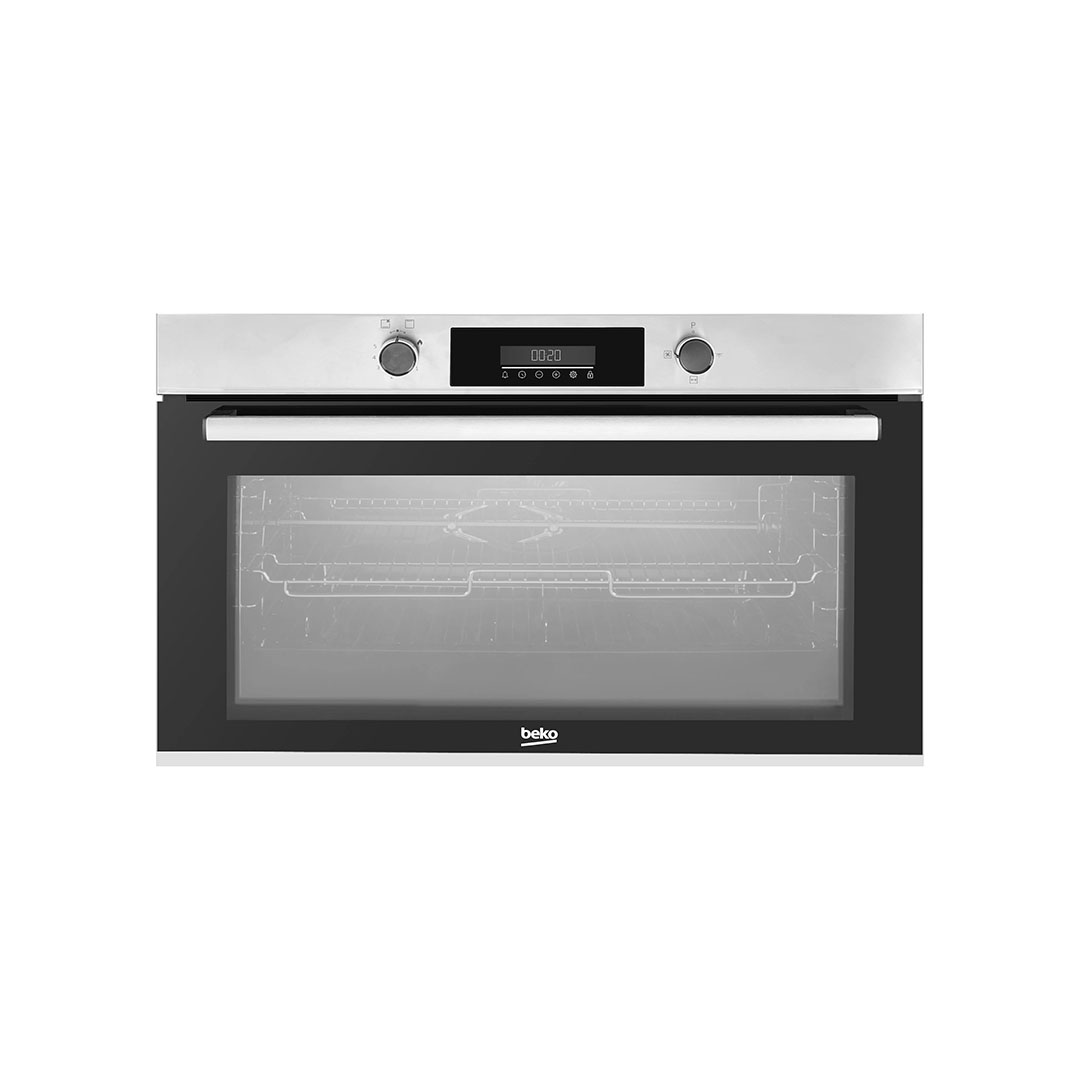 فرن غاز مدمج بيكو 90 سم شاشة رقمية لمس - فضي - BBWHT12300XS