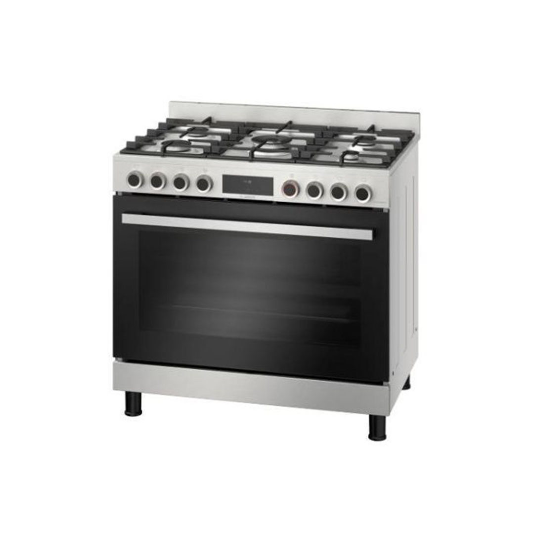 بوتاجاز بوش سيريس 8 - 60*90 سم - 5 شعلة - حوامل زهر ،- استانلس ستيل - HIZ5G7W51S