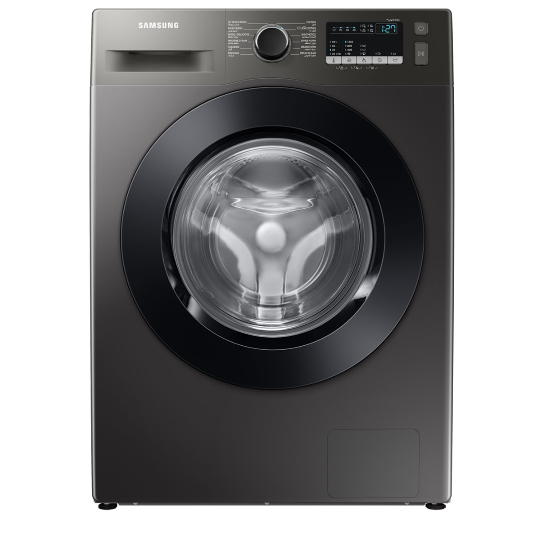 غسالة ملابس سامسونج تحميل أمامي - 8 كجم - فضي غامق - WW80T4020CX1AS