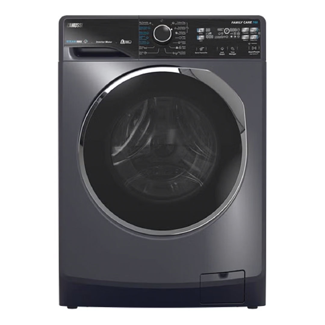 زانوسي غسالة ستيم ماكس انفرتر 8 كجم - رماديZWF8221DL7