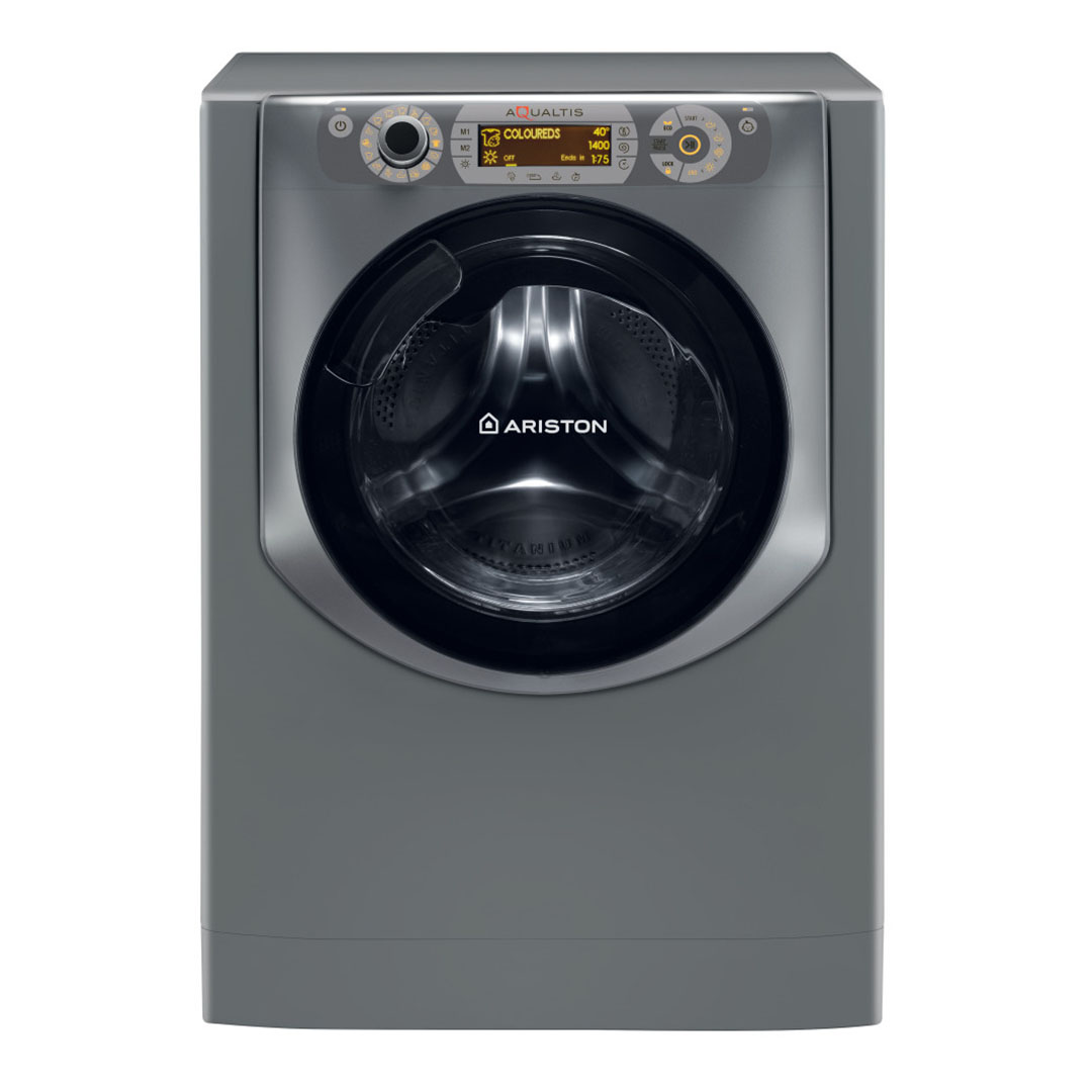 غسالة ملابس أريستون - 10 كجم - بمجفف 7 كجم - تحميل أمامي - فضي - AQD 1070D 497EX