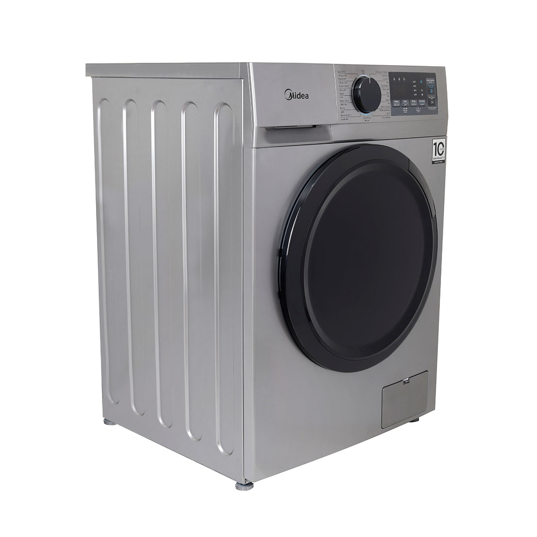 غسالة ملابس أوتوماتيك ميديا ​​تحميل أمامي محرك عاكس - 7 كجم - فضي - MFN09W70B/S