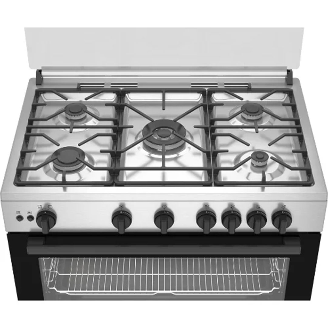 بوتجاز غاز بيكو 5 شعلة - 90 سم - ستانلس ستيل - BGGR 11125 GB