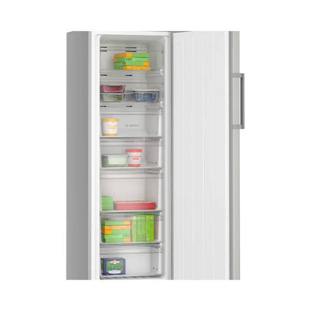 ديب فريزر بووش نوفرست - 7 درج - 2 رف - شاشة ديجيتال - سيلفر - GSN33ALEE8