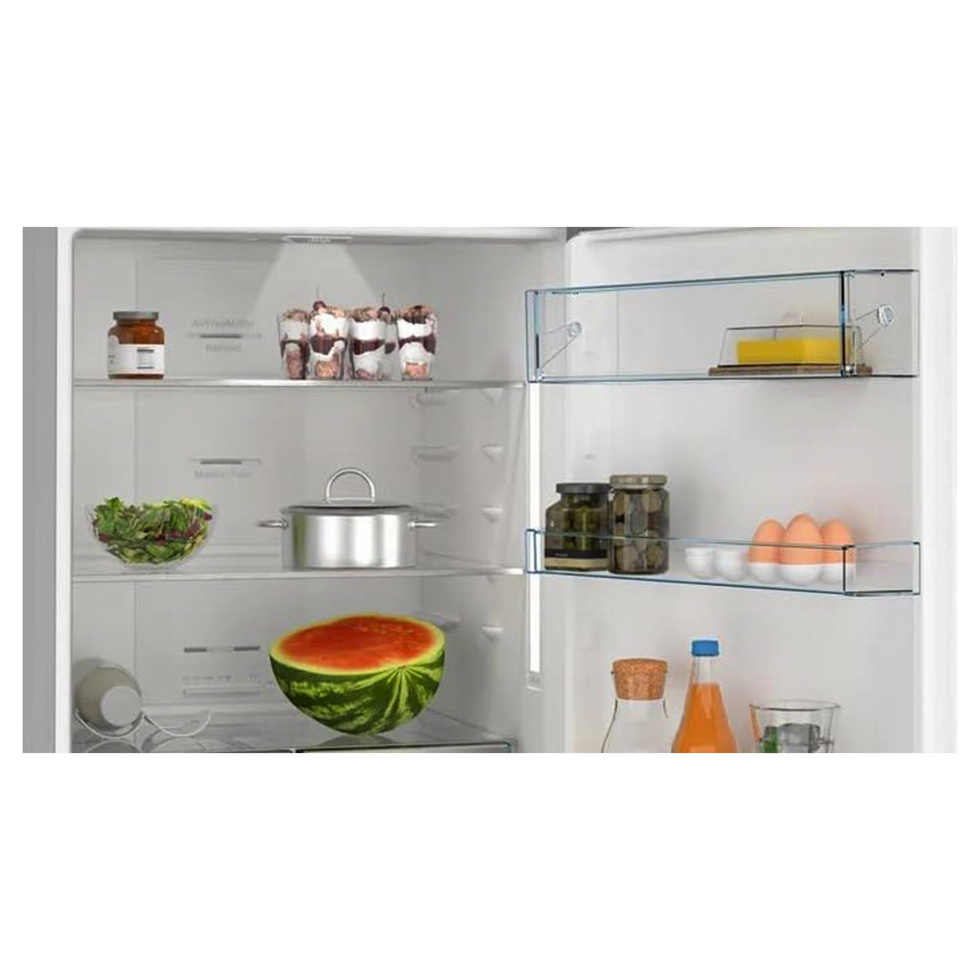 ثلاجة نوفروست يوش فريزر سفلي - فضي - 483 لتر - KGN55VI2E9