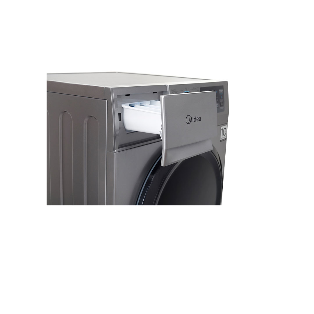 غسالة ملابس أوتوماتيك ميديا ​​تحميل أمامي محرك عاكس - 7 كجم - فضي - MFN09W70B/S