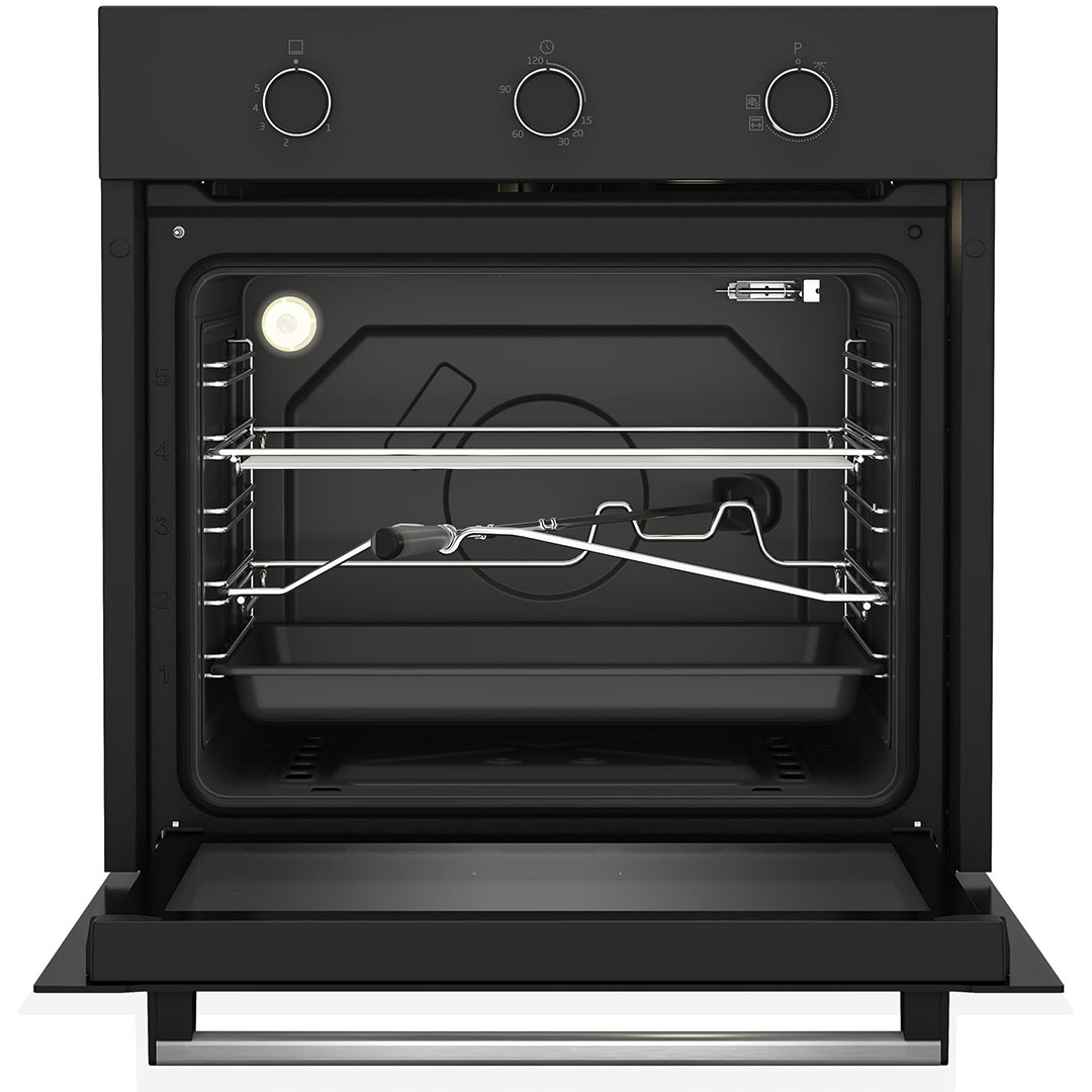 فرن غاز مع شواية بيلت إن بيكو - 60 سم- أسود