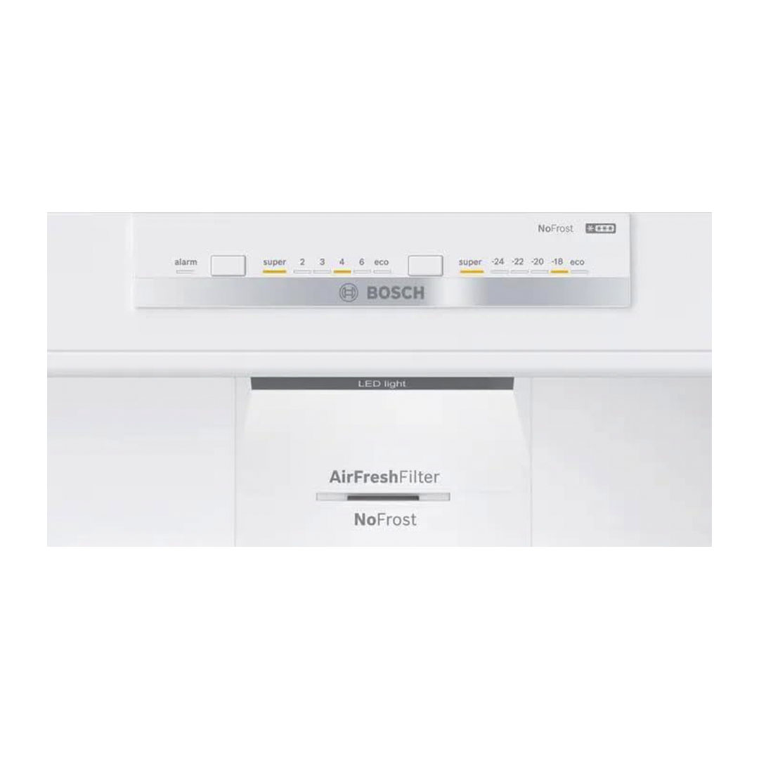 ثلاجة نوفروست يوش فريزر سفلي - فضي - 483 لتر - KGN55VI2E9