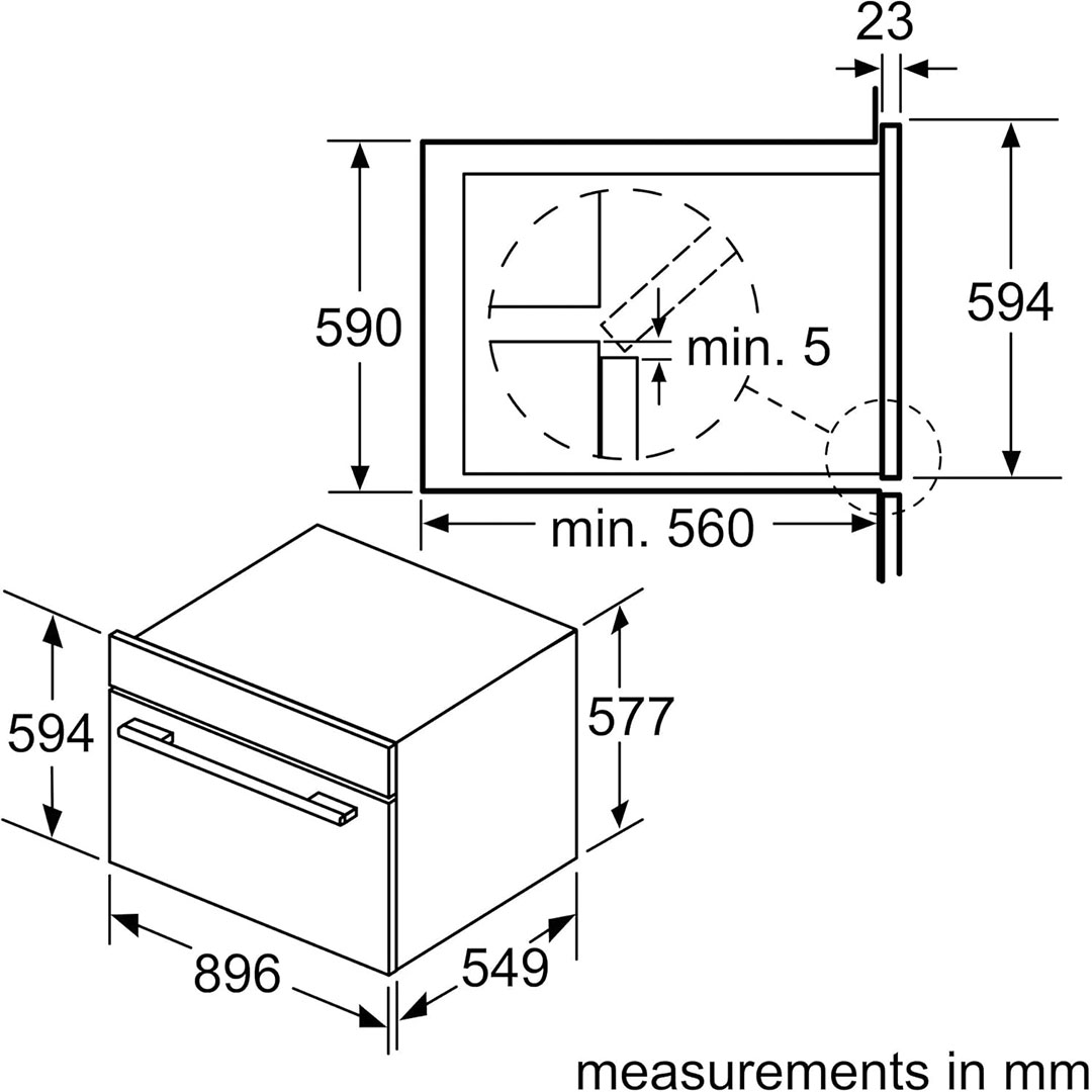 فرن غاز بلت ان بوش سيريز 2 بشواية - 92 لتر - ستانلس ستيل - VGD011BR0M