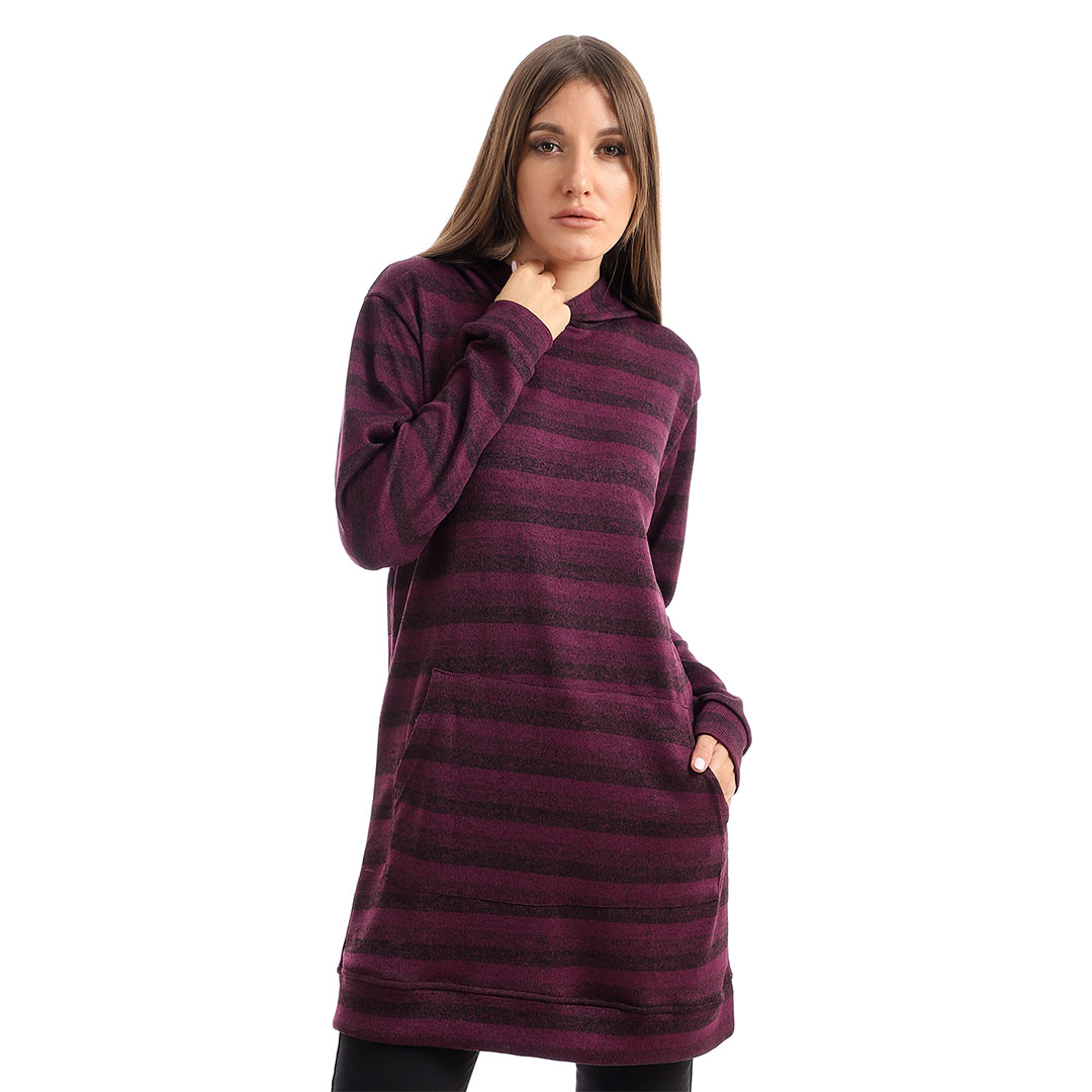 6208 سويت شيرت طويل حريمي - موف