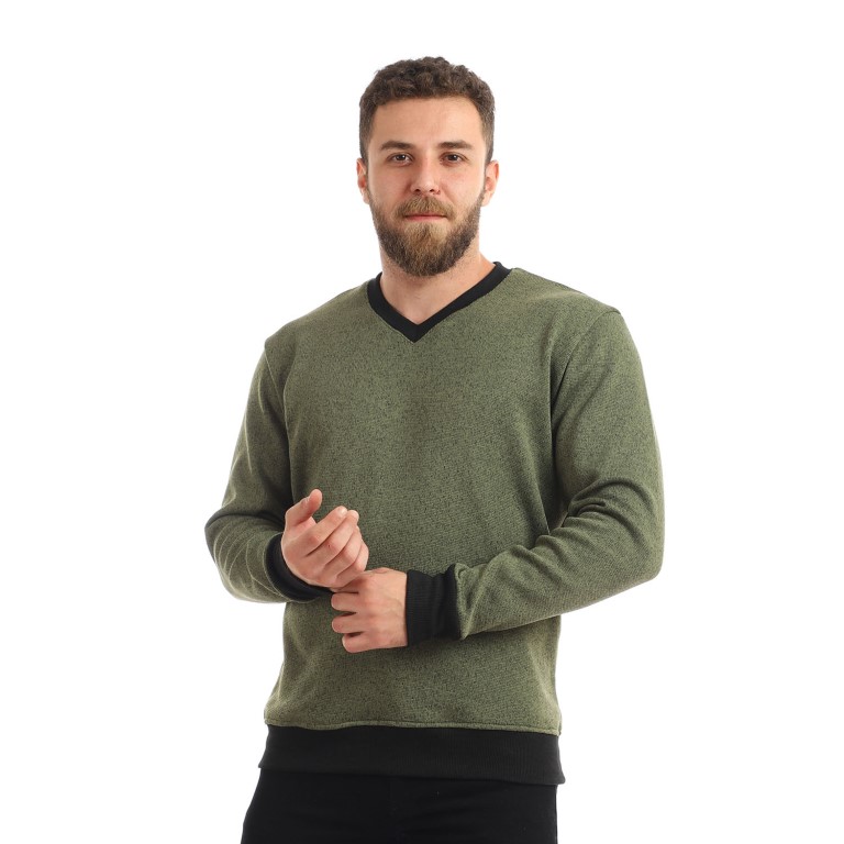 سويت شيرت رجالي كاجوال برقبة V