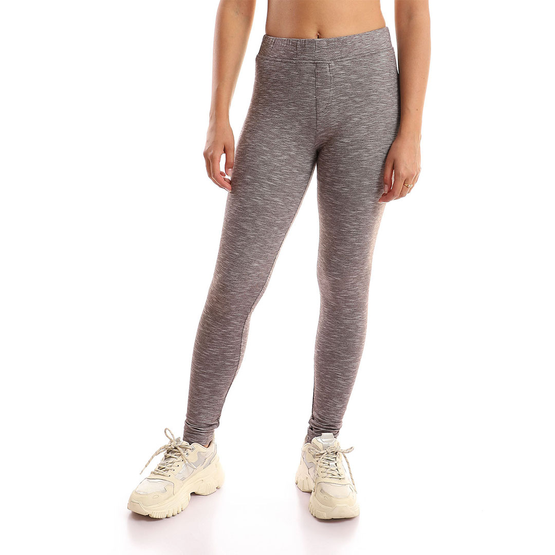 بنطلون رياضي حريمي مرن - رمادي