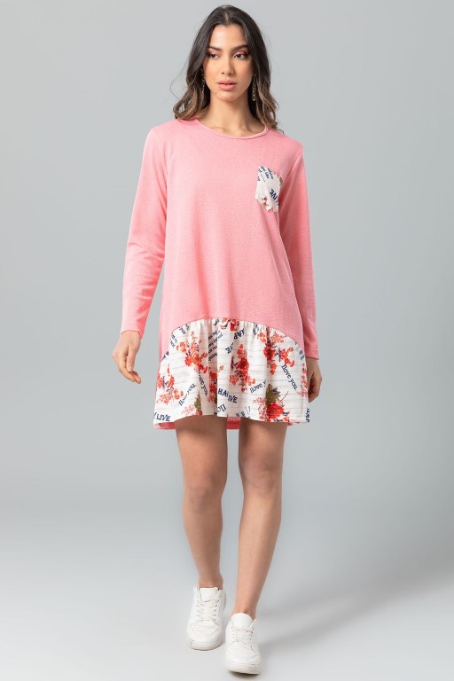 تونيك حريمي بكمر وجيب مشجر