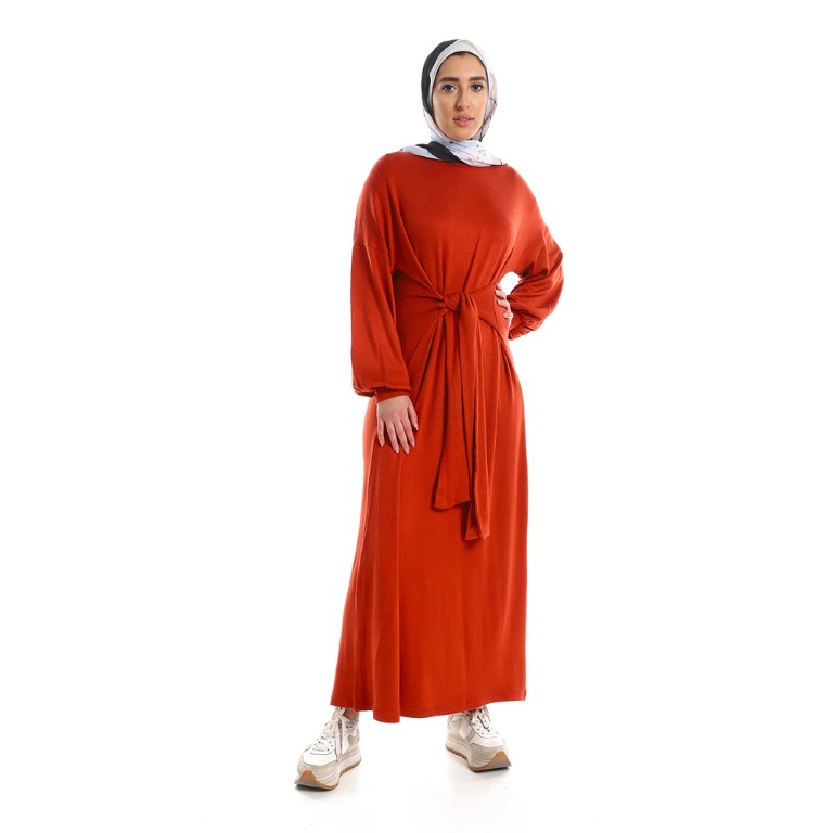 فستان حريمي كاجوال كم منفوخ