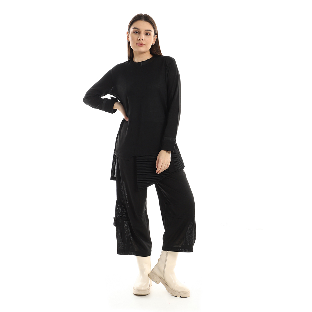 طقم تونيك و بنطلون حريمي سادة