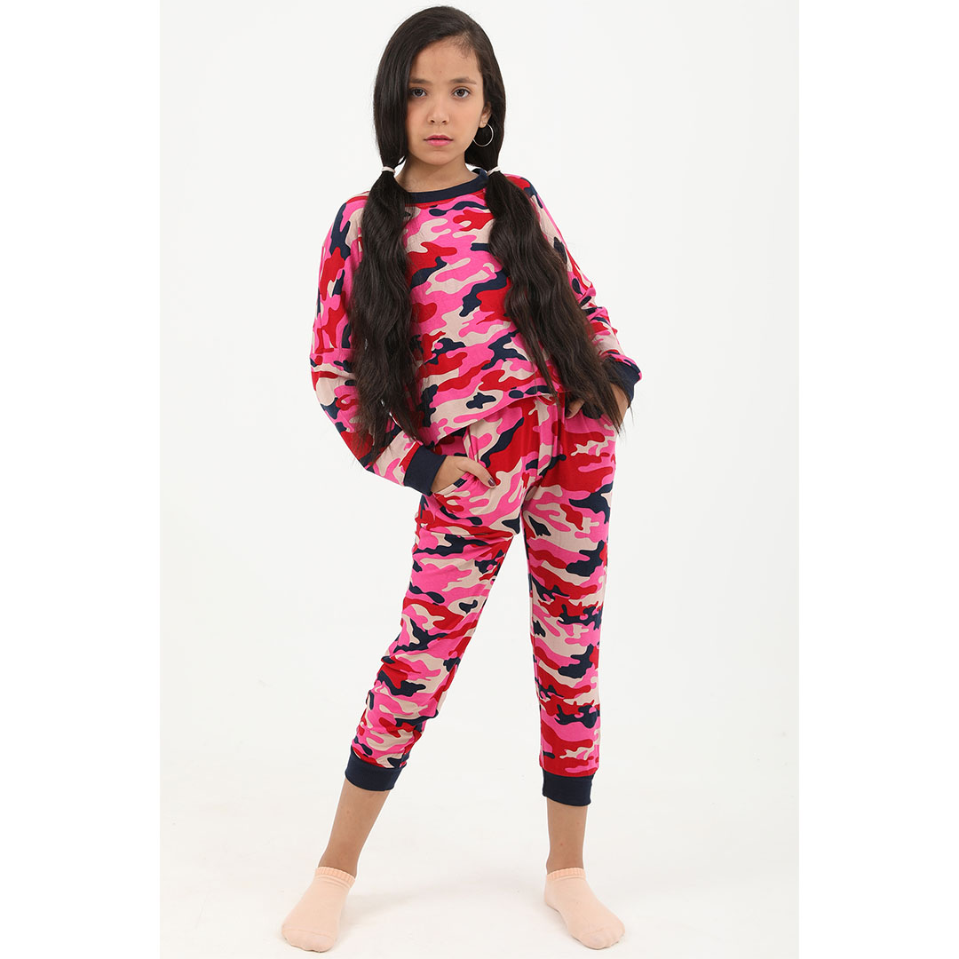 بيجامة بناتي بأكمام طويلة