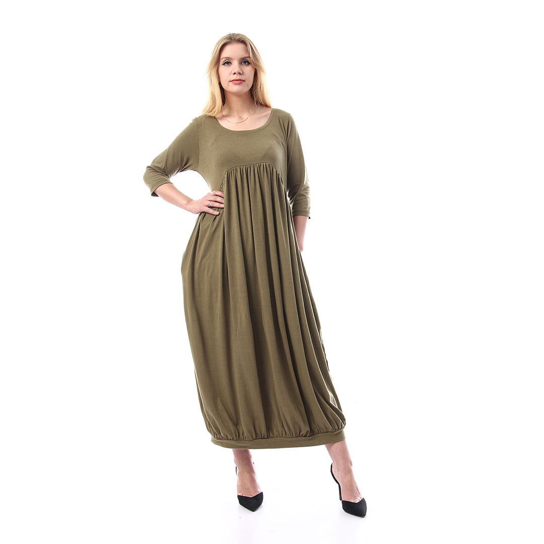 فستان كاجوال بأكمام طويلة - زيتي