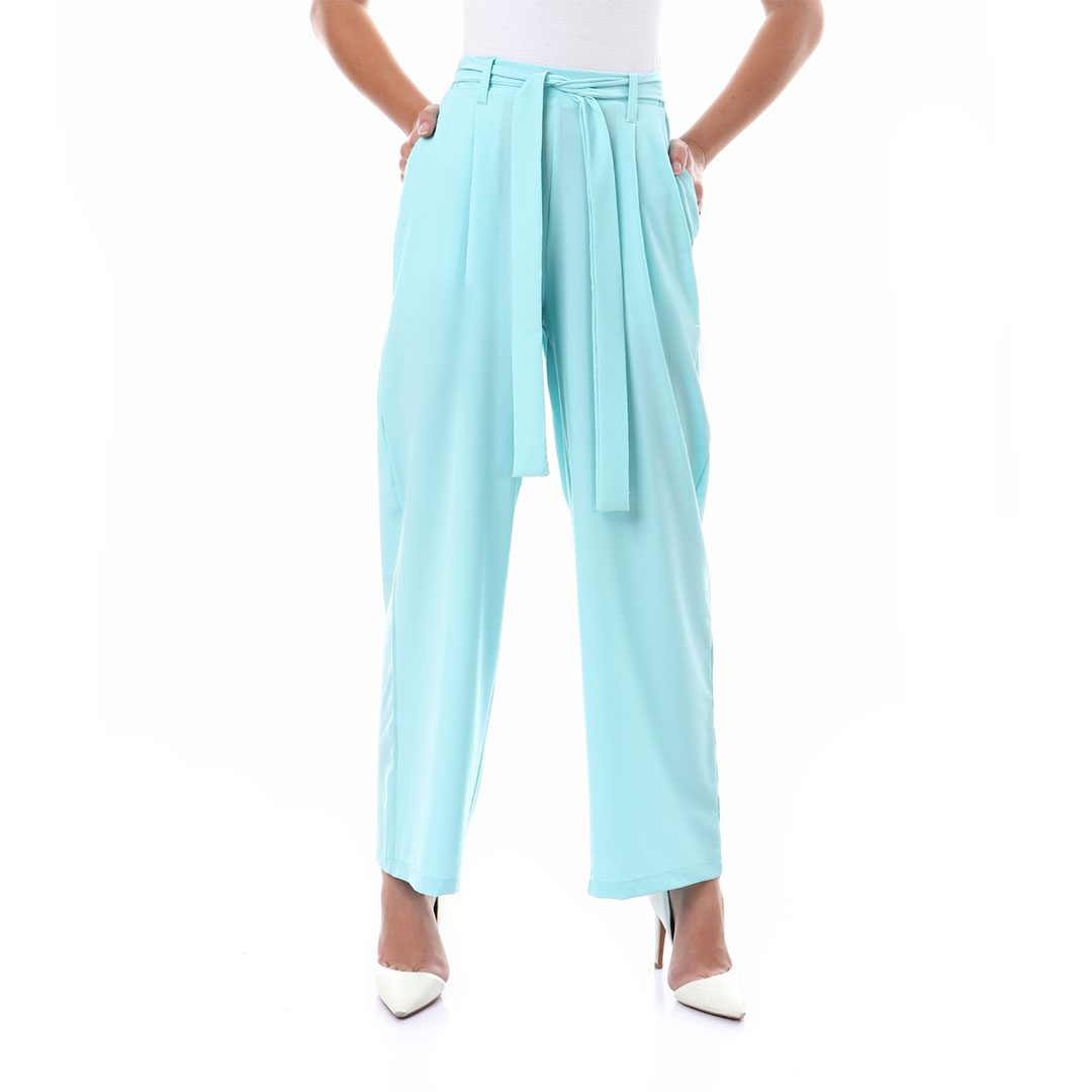 بنطلون سادة واسع حريمي - مينت