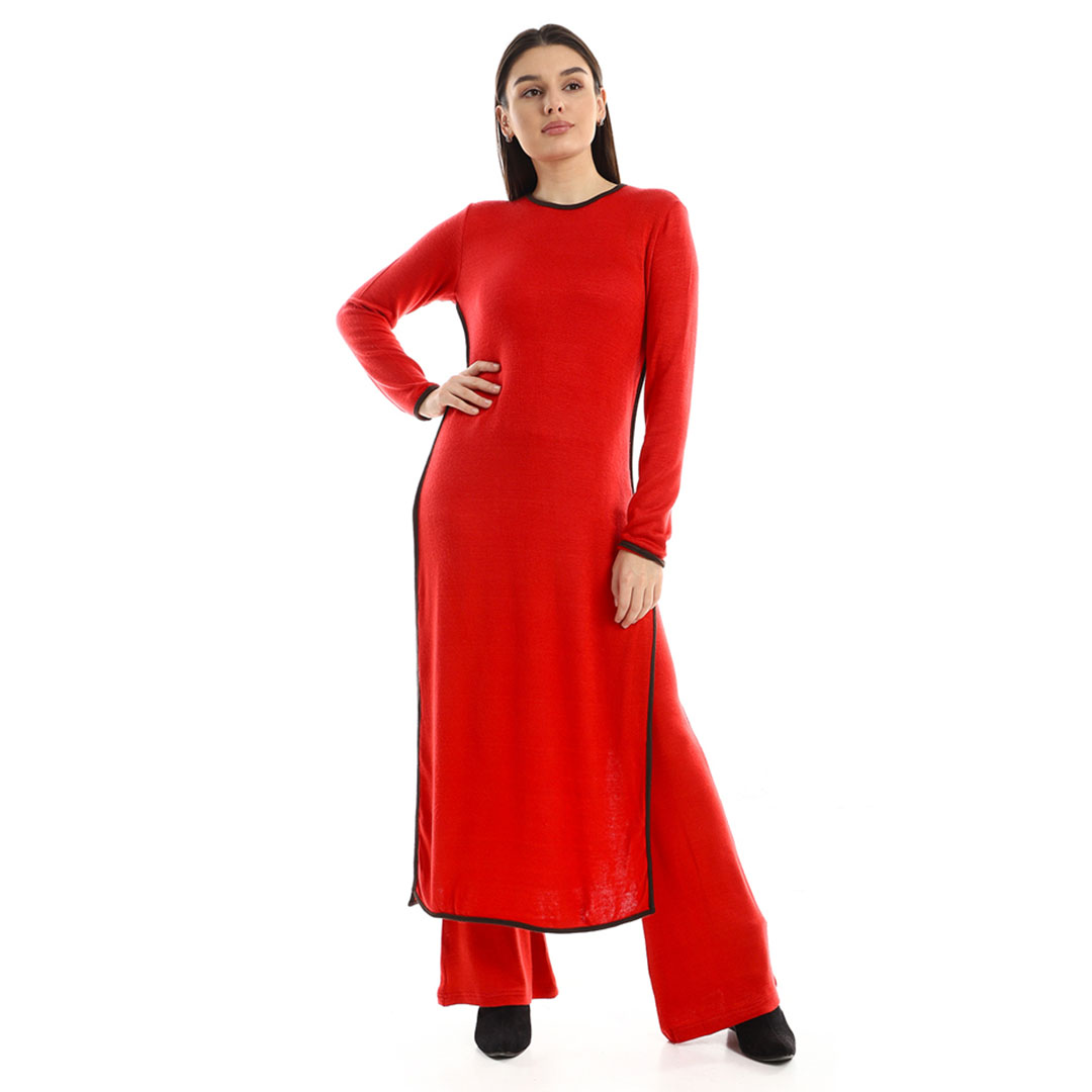 بلوزة قطن مع بنطلون حريمي