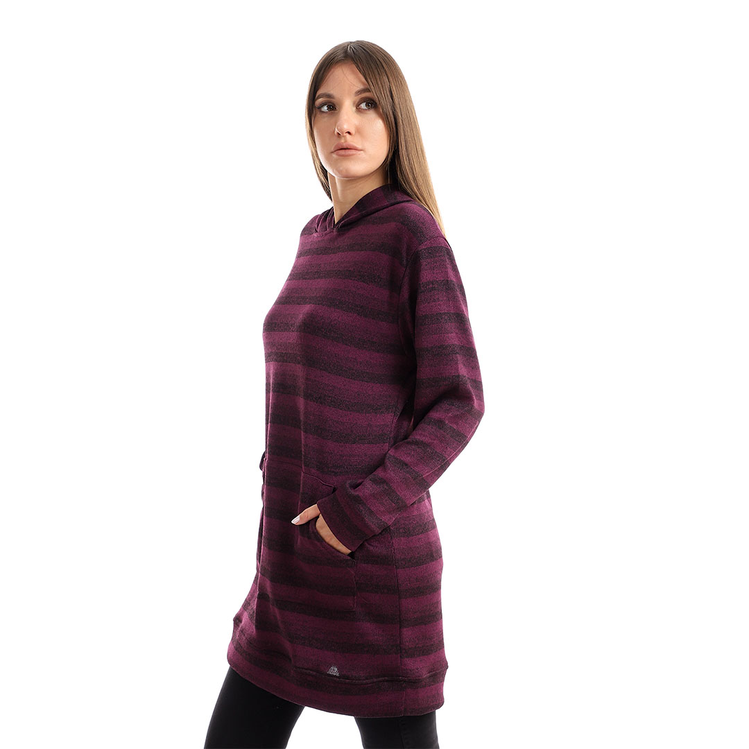 6208 سويت شيرت طويل حريمي - موف