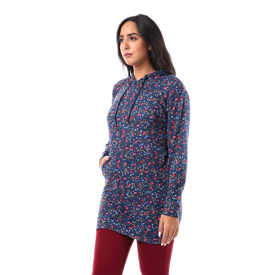 سويت شيرت بأكمام طويلة حريمي منقوش