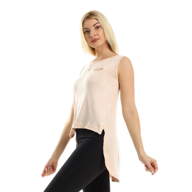 بلوزة بدون أكمام حريمي عصرية - اوف وايت