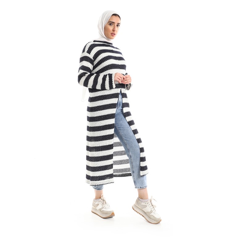 تونيك حريمي طويل بفتحة أمامية