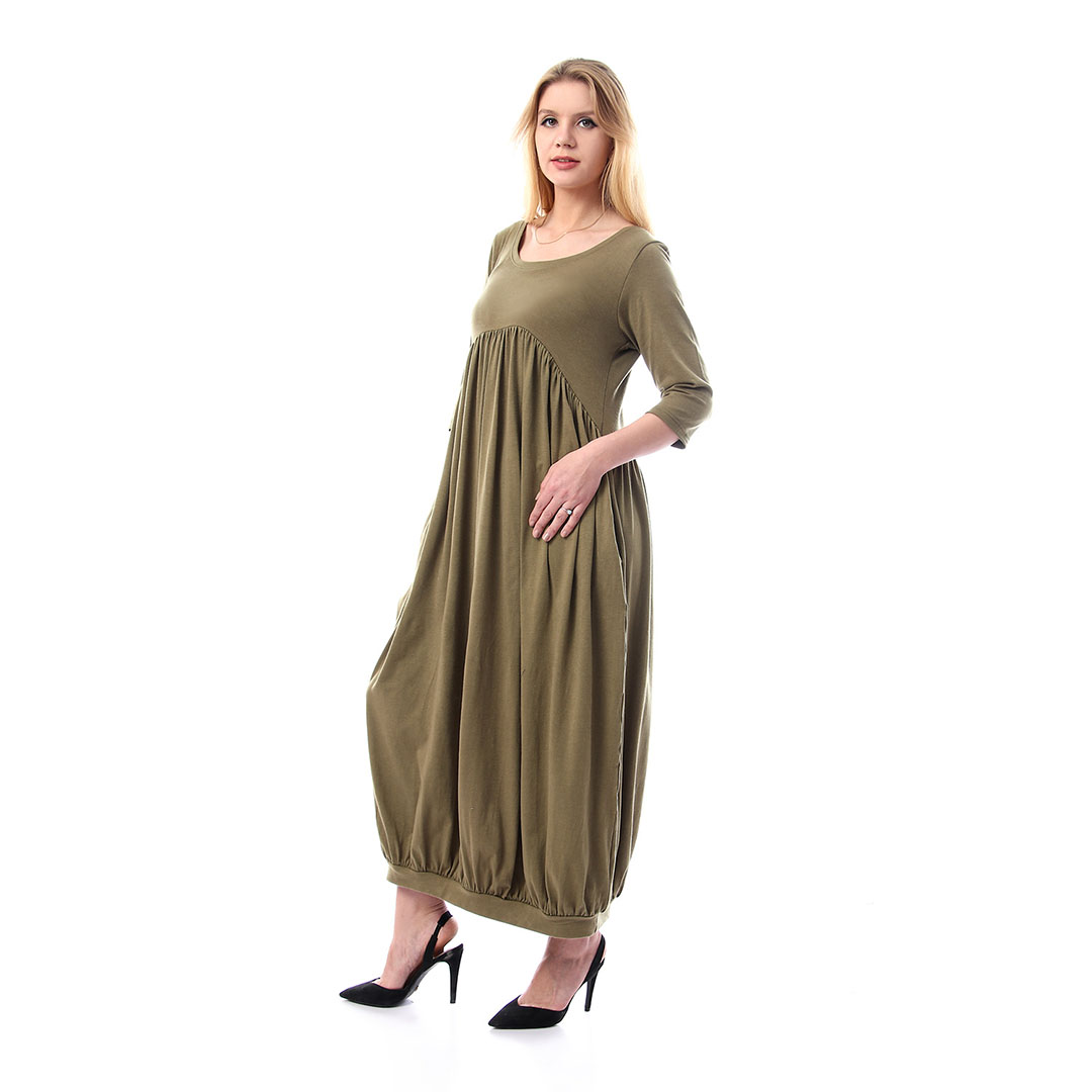 فستان كاجوال بأكمام طويلة - زيتي