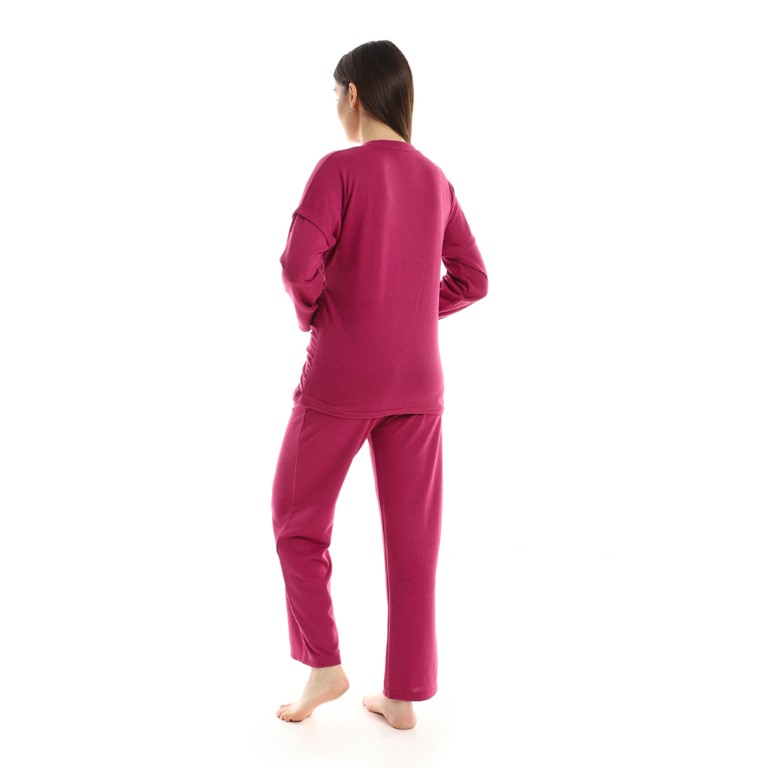 طقم بيجاما حريمي بحزام وسط