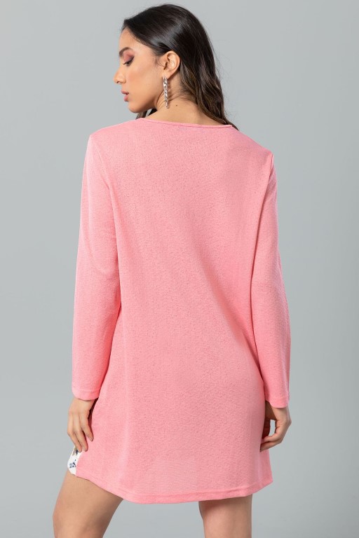 تونيك حريمي بكمر وجيب مشجر