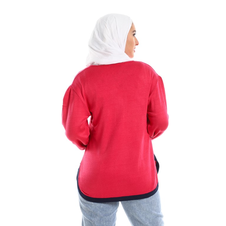 بلوزة حريمي كم طويل كاجوال