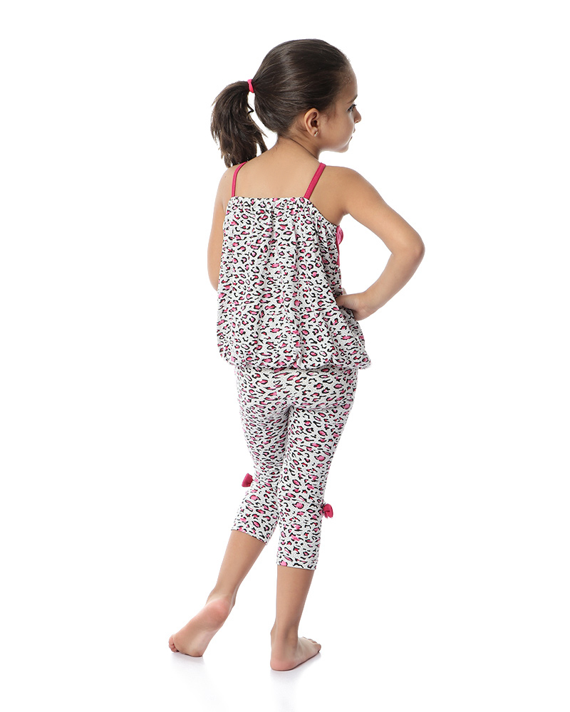 بيجامة بناتي بدون أكمام