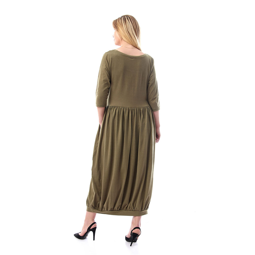فستان كاجوال بأكمام طويلة - زيتي