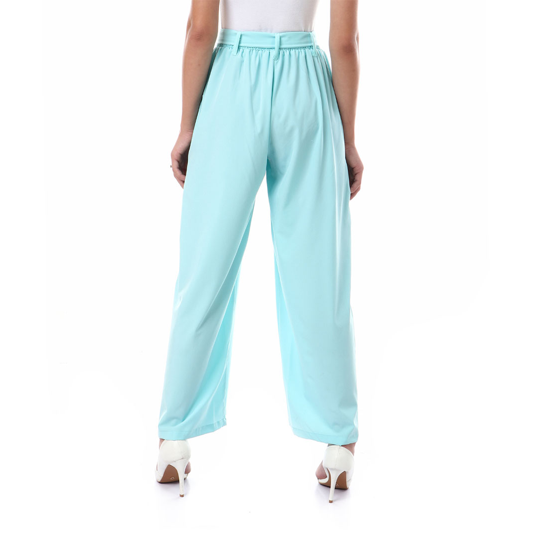 بنطلون سادة واسع حريمي - مينت