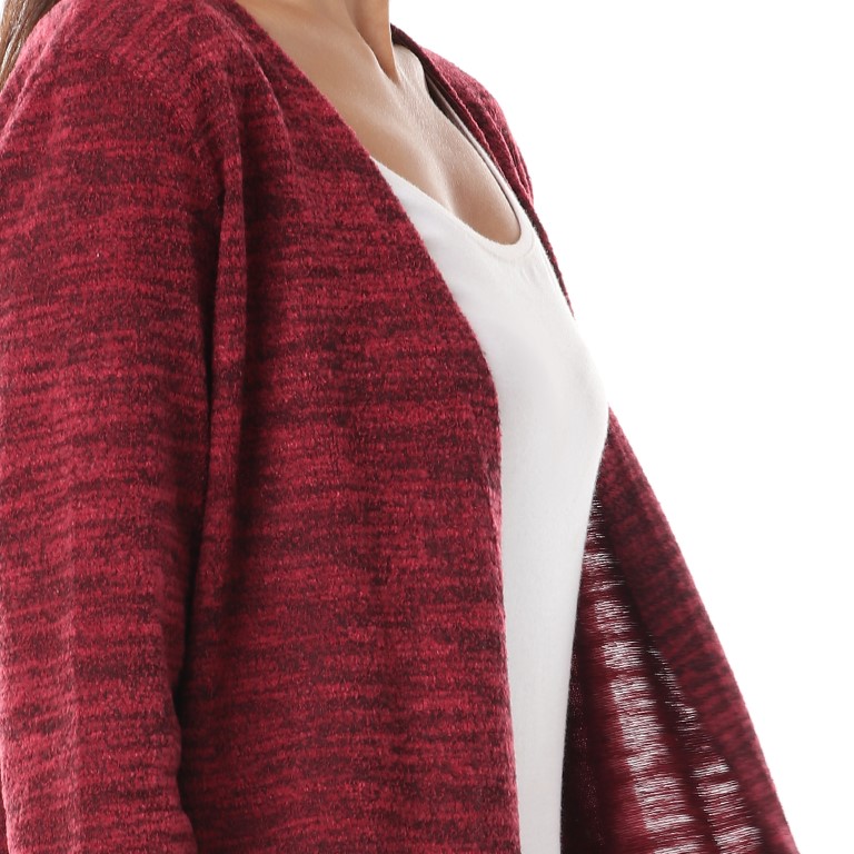 كارديجان حريمي مفتوح كم طويل بجيب