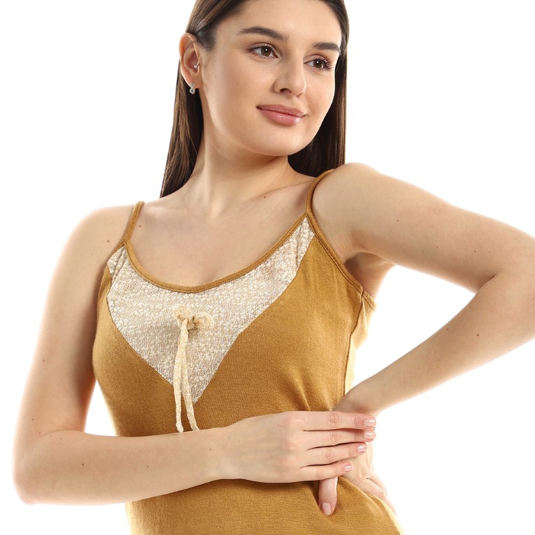 بيجاما حريمي حمالات رفيعة بفيونكة