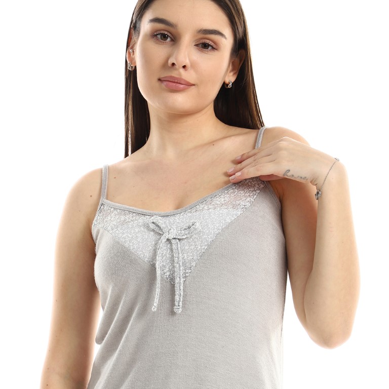 بيجاما حريمي حمالات رفيعة بفيونكة