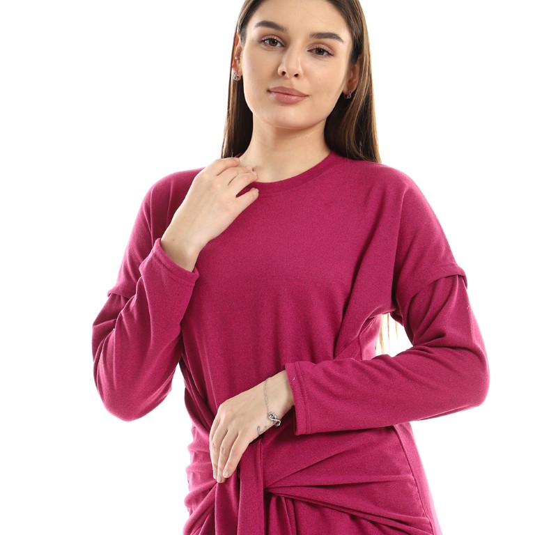 طقم بيجاما حريمي بحزام وسط