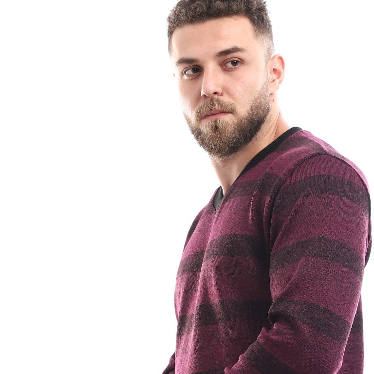 سويت شيرت كاجوال رجالي مخطط