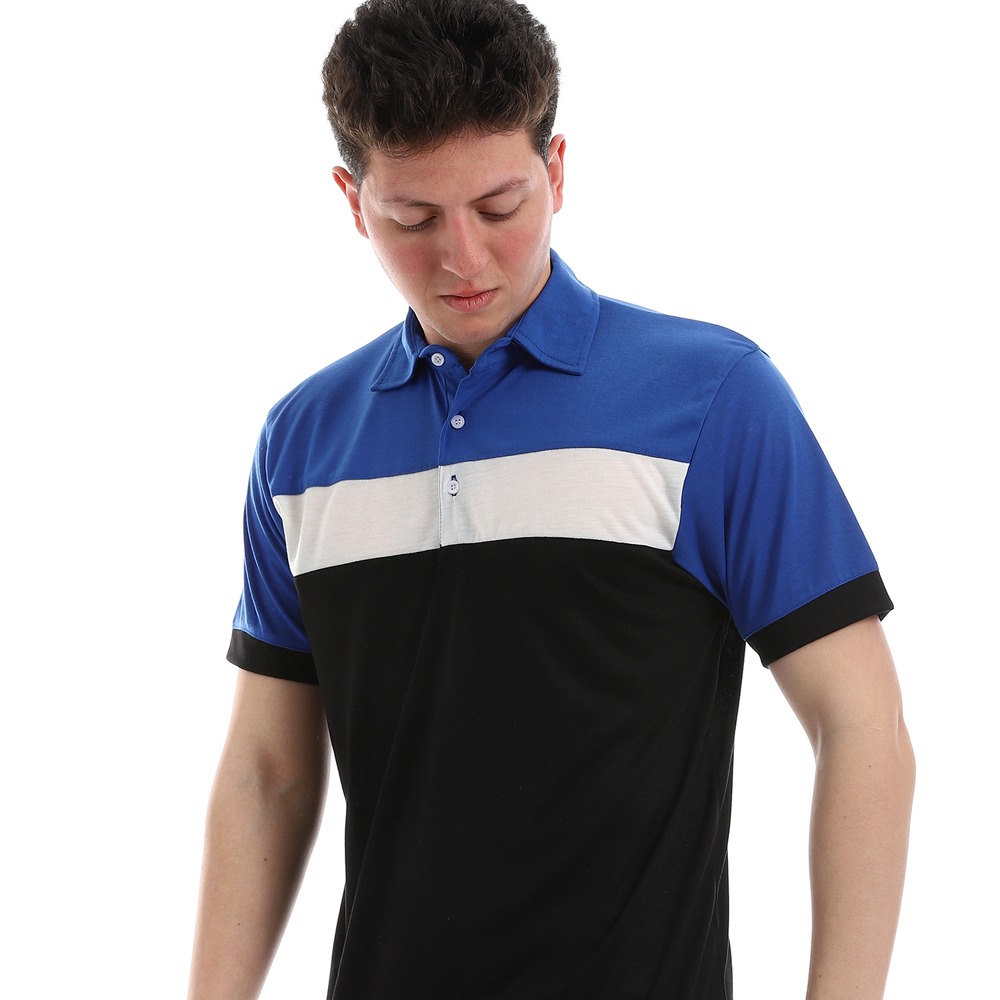 تيشيرت نص كم بياقة رجالي